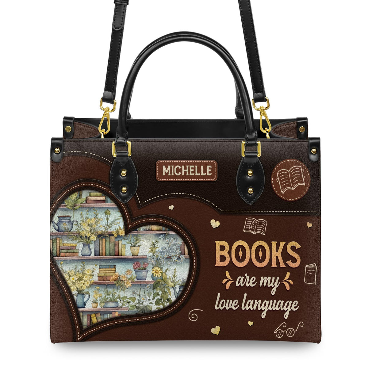 Books Are My Love Language HTRZ20119966JE Leather Bag