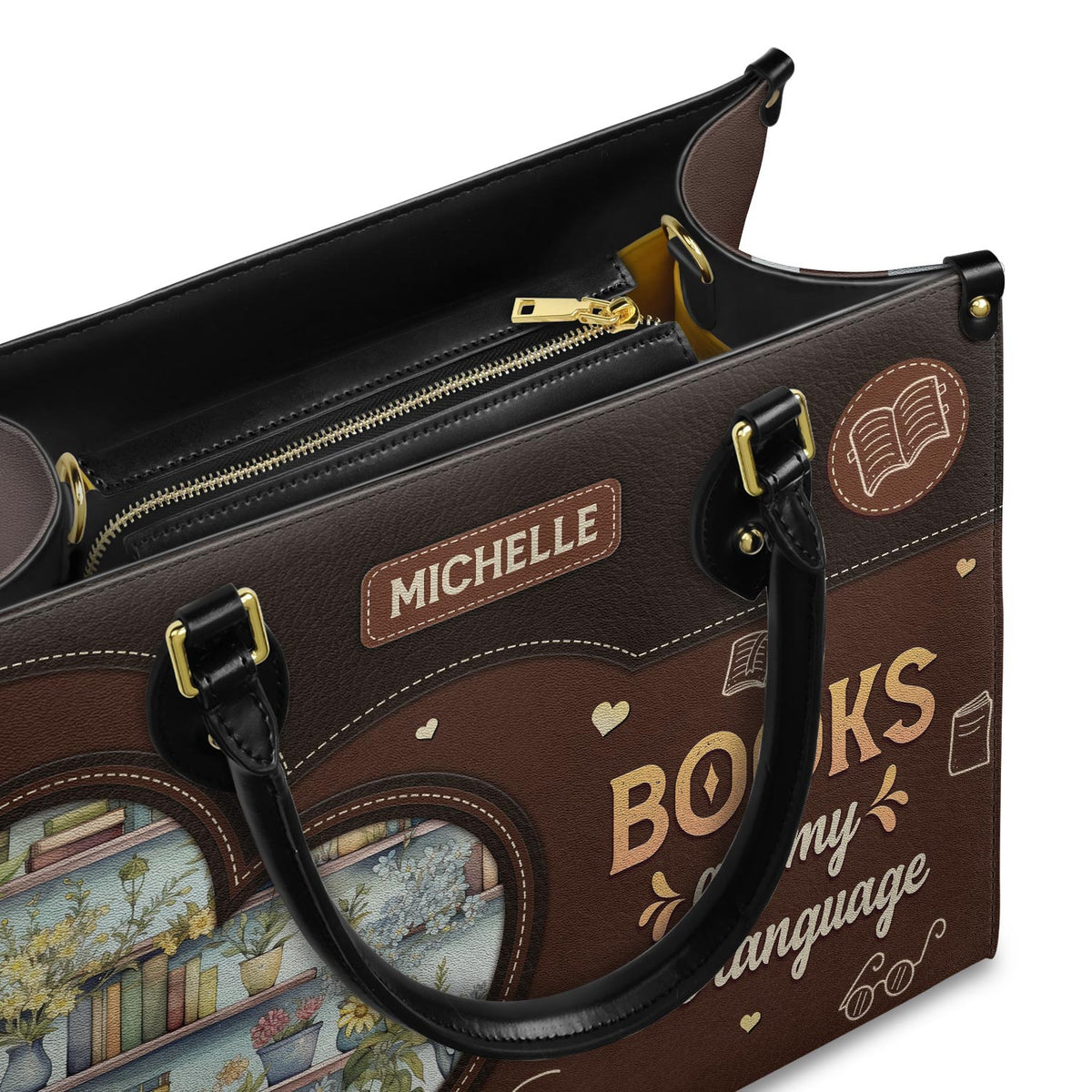 Books Are My Love Language HTRZ20119966JE Leather Bag