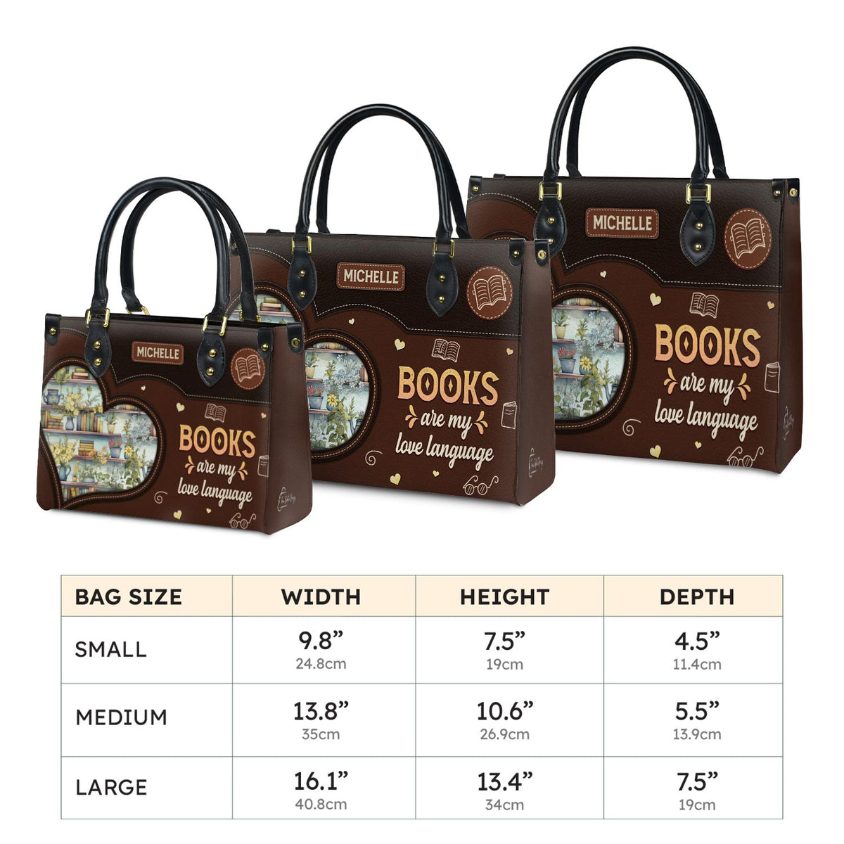 Books Are My Love Language HTRZ20119966JE Leather Bag