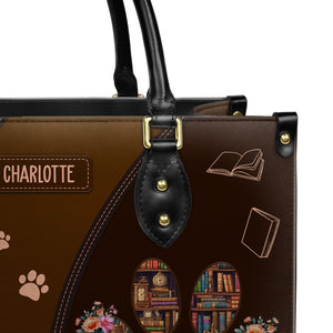 Easily Distracted By Dogs And Books HHRZ03083521RA Leather Bag