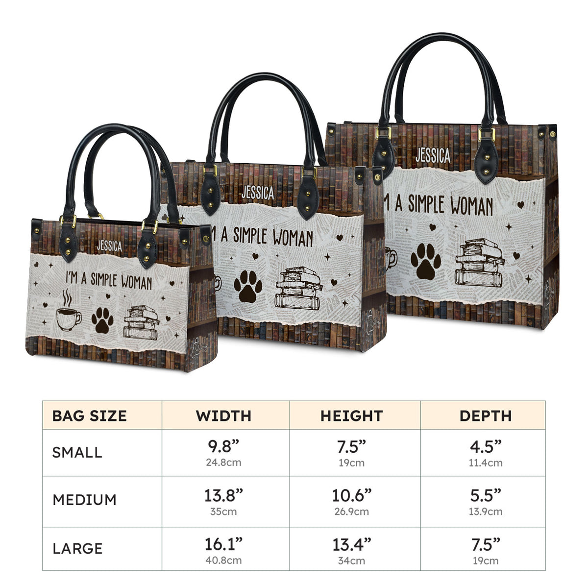 I Am A Simple Woman HHRZ03084037IX Leather Bag