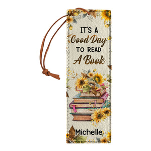 It Is A Good Day To Read A Book HHRZ19075944DR Leather Bookmark