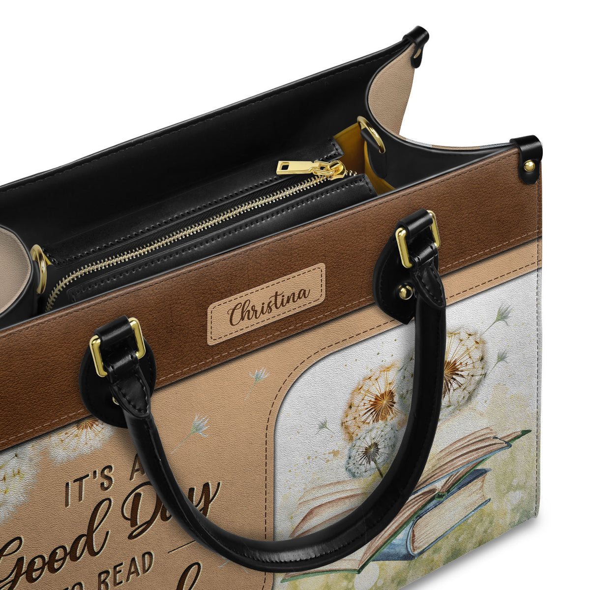 It Is A Good Day To Read A Book HHRZ03089862RE Leather Bag