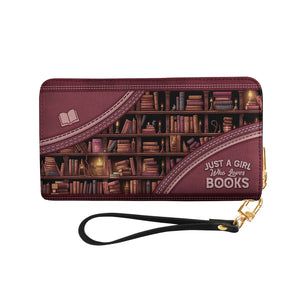 Just A Girl Who Loves Books NNRZ100723953 Zip Around Leather Wallet