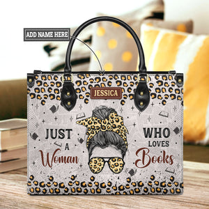 Just A Woman Who Loves Books HHRZ03082677SQ Leather Bag