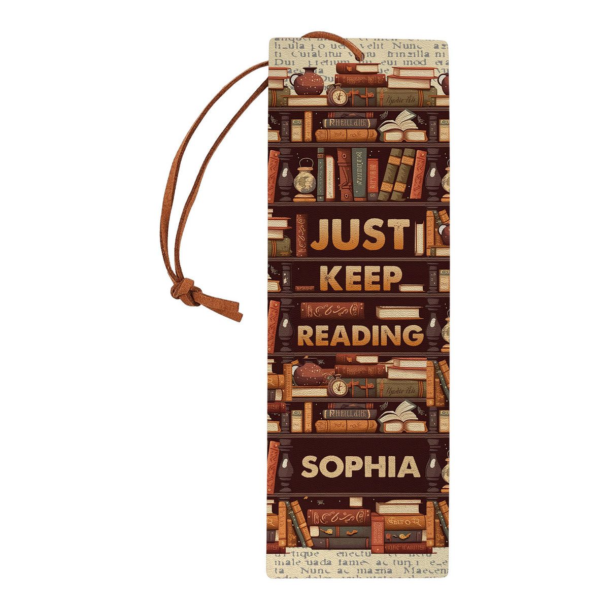 Just Keep Reading HHRZ17011662KJ Leather Bookmark