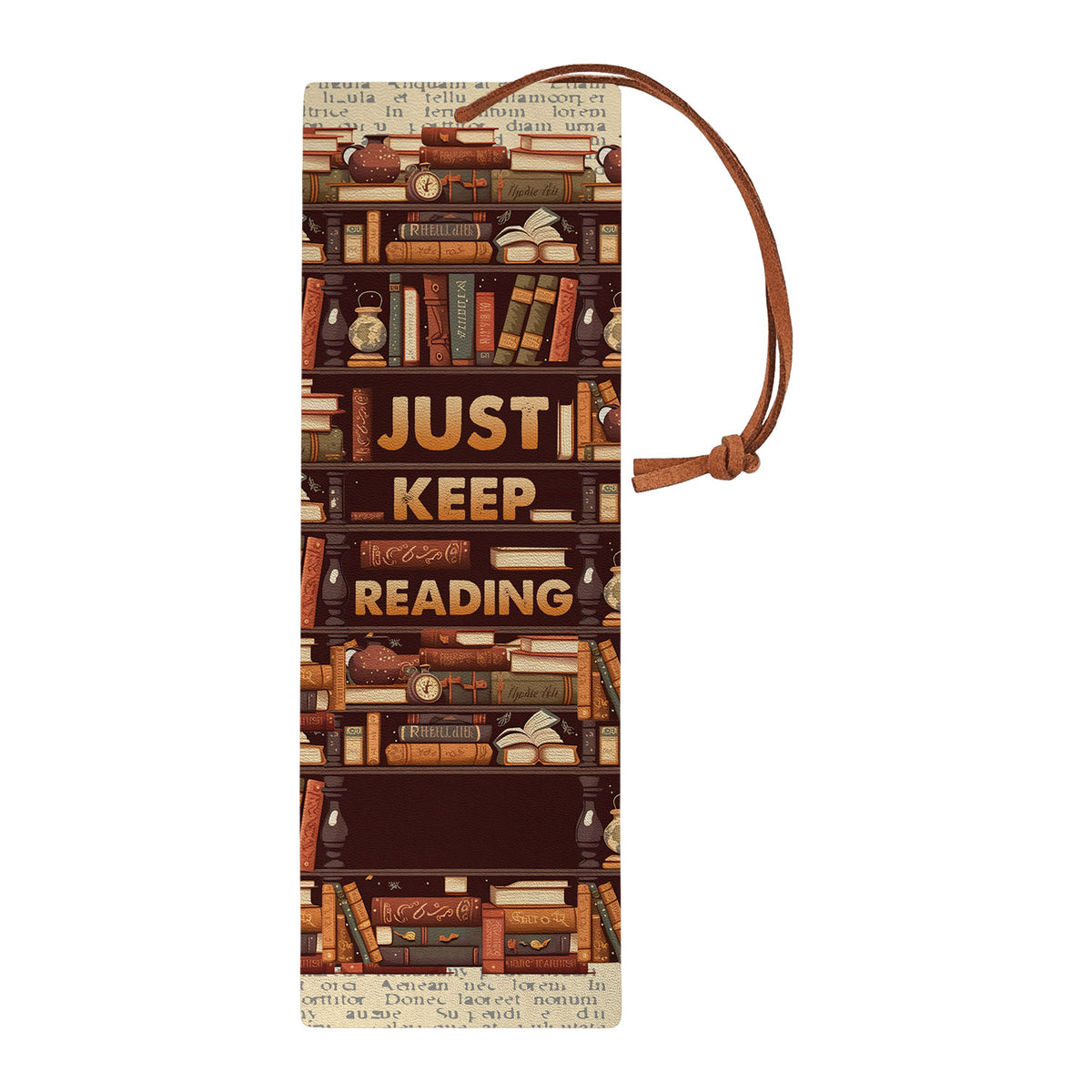 Just Keep Reading HHRZ17011662KJ Leather Bookmark