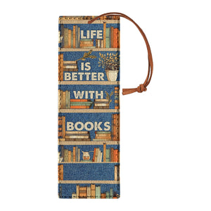 Life Is Better With Books HHRZ19071294PS Leather Bookmark