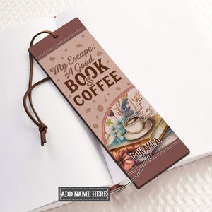 My Escape A Good Book And Coffee HHRZ17018414GC Leather Bookmark