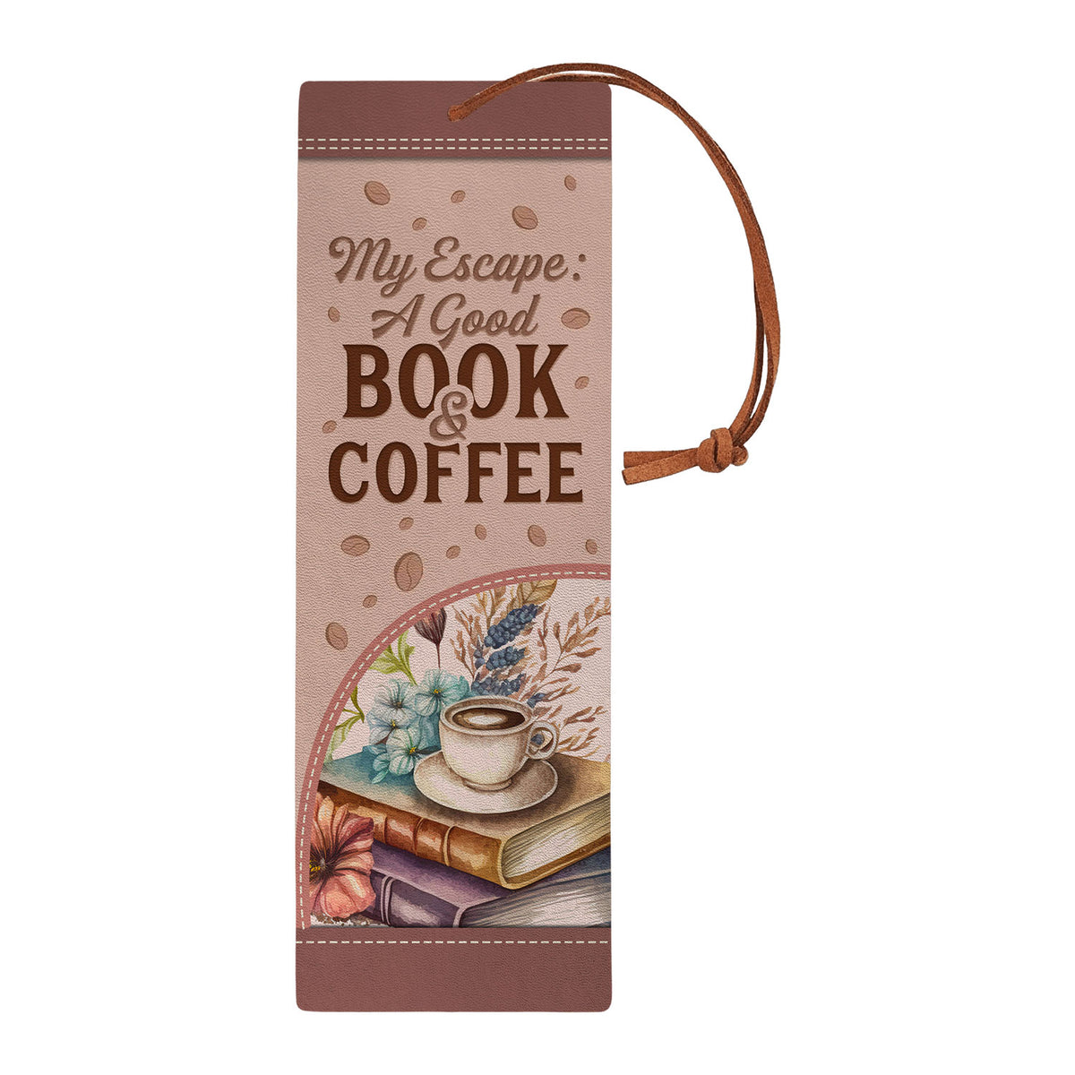 My Escape A Good Book And Coffee HHRZ17018414GC Leather Bookmark
