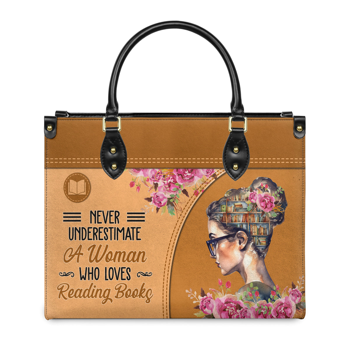 Never Underestimate A Woman Who Loves Reading Books HHRZ03087542XH Leather Bag