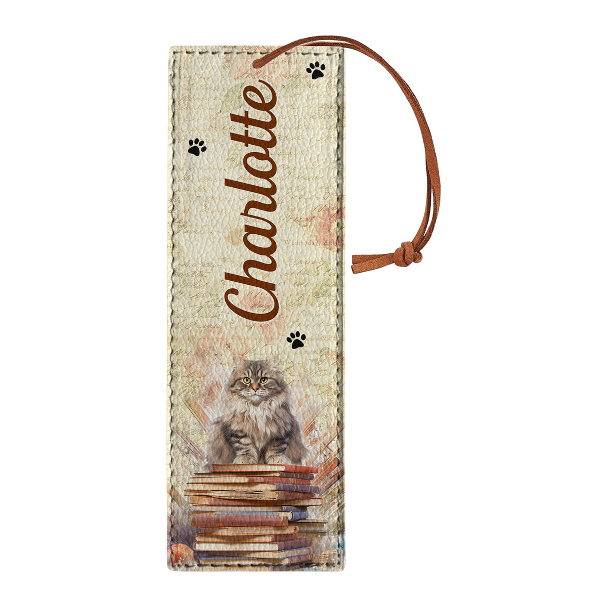 Once Upon A Time There Was A Girl Who Really Loved Books And Cats It Was Me The End HHRZ19078494CY Leather Bookmark