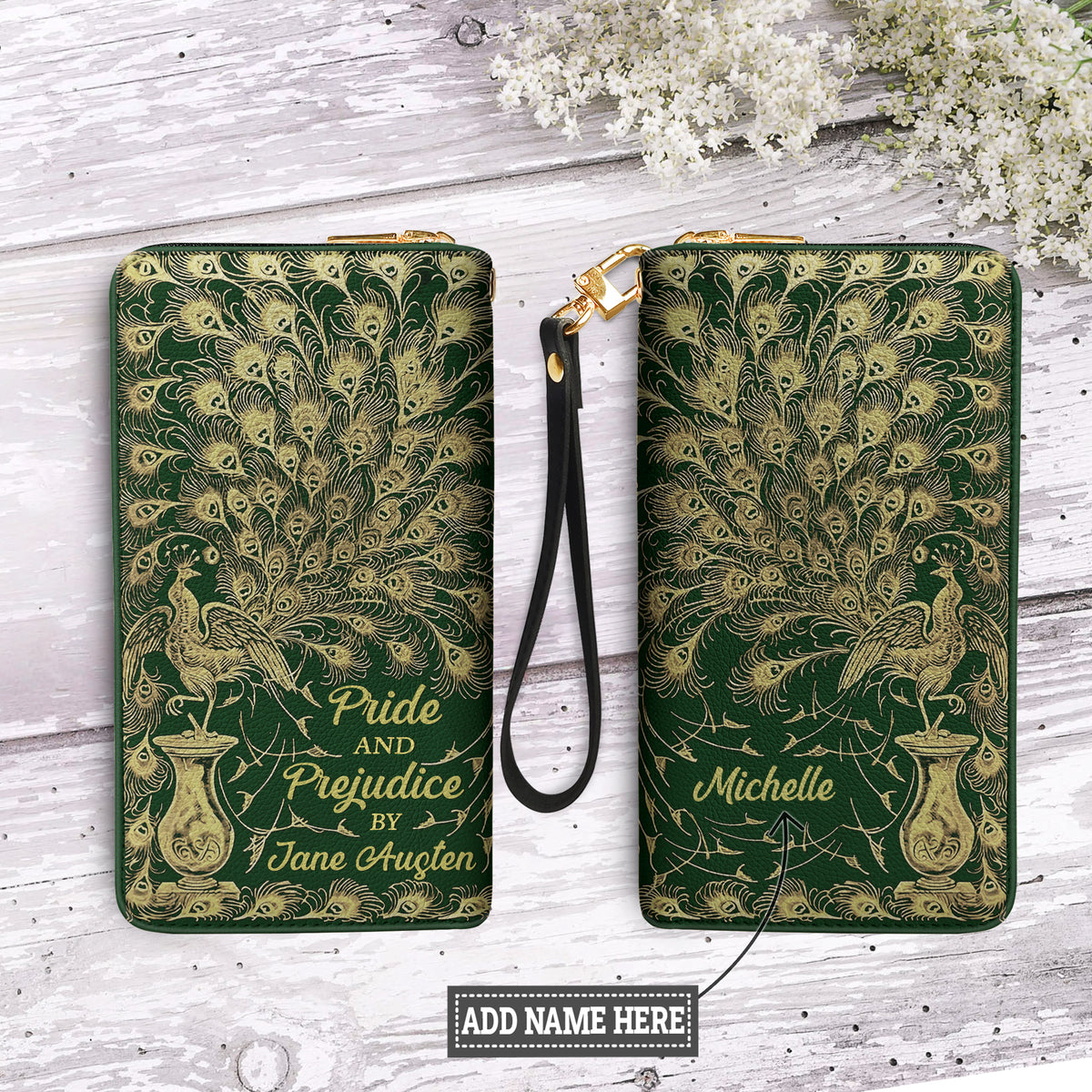 Pride And Prejudice By Jane Austen DNRZ100723811 Zip Around Leather Wallet