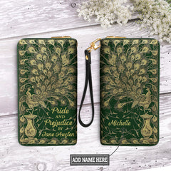 Pride And Prejudice By Jane Austen DNRZ100723811 Zip Around Leather Wallet
