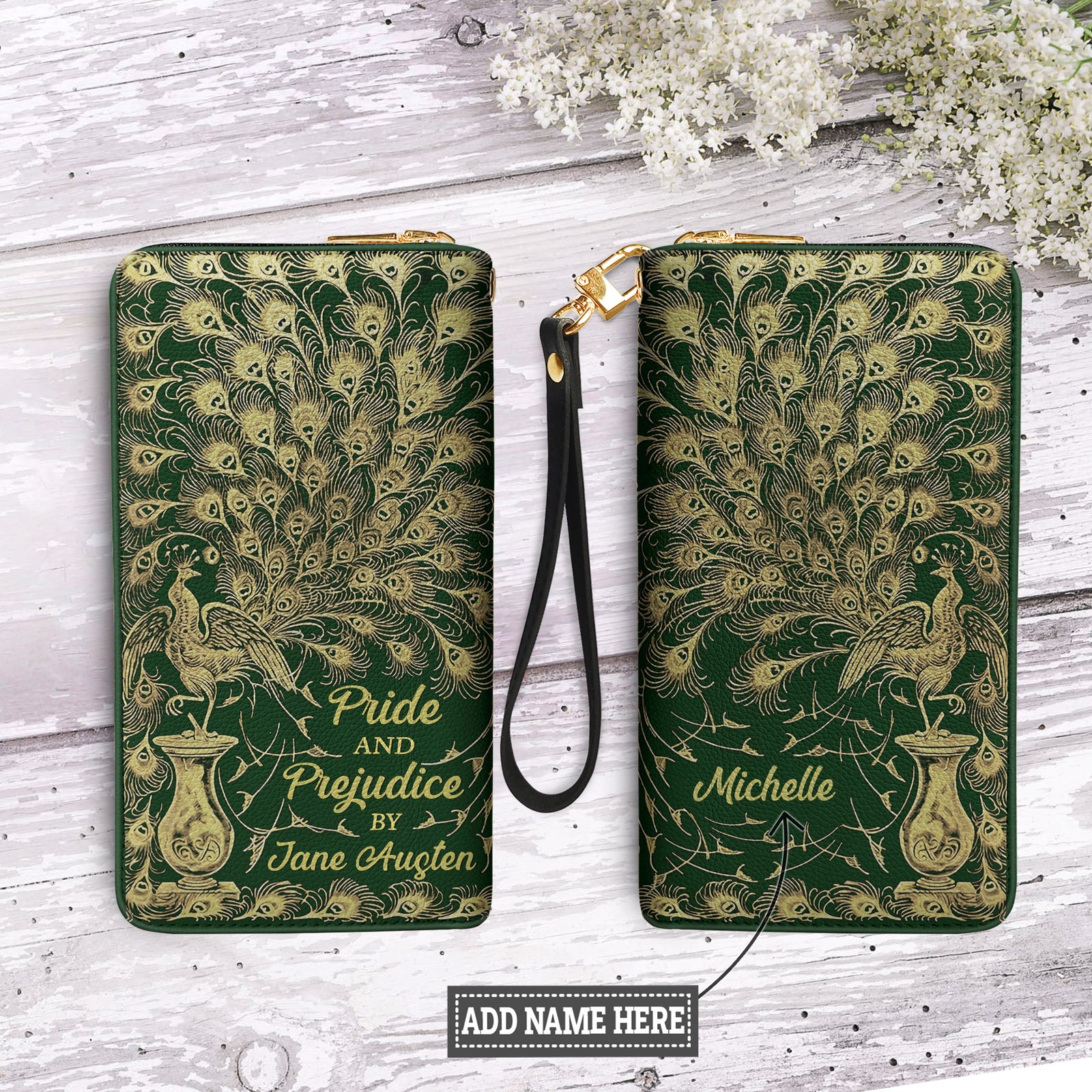 Pride And Prejudice By Jane Austen DNRZ100723811 Zip Around Leather Wallet
