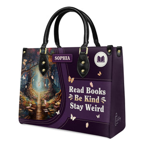 Read Books Be Kind Stay Weird HTRZ20118592CZ Leather Bag