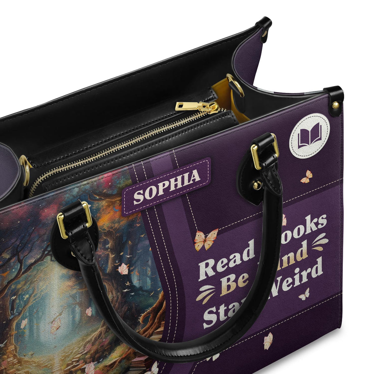 Read Books Be Kind Stay Weird HTRZ20118592CZ Leather Bag