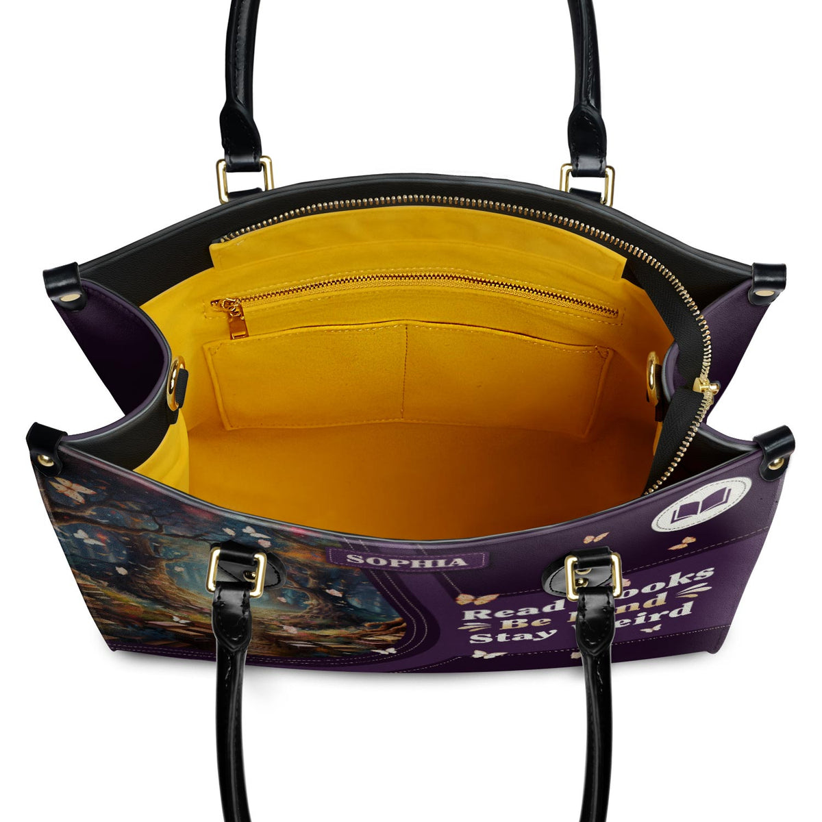 Read Books Be Kind Stay Weird HTRZ20118592CZ Leather Bag