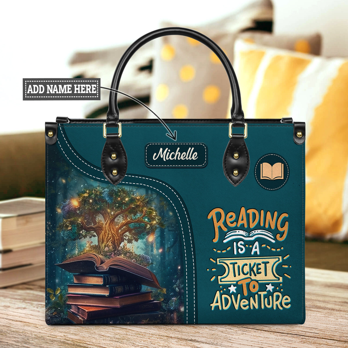 Reading Is A Ticket To Adventure HHRZ03089833KD Leather Bag