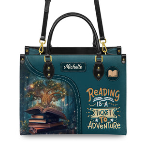 Reading Is A Ticket To Adventure HHRZ03089833KD Leather Bag