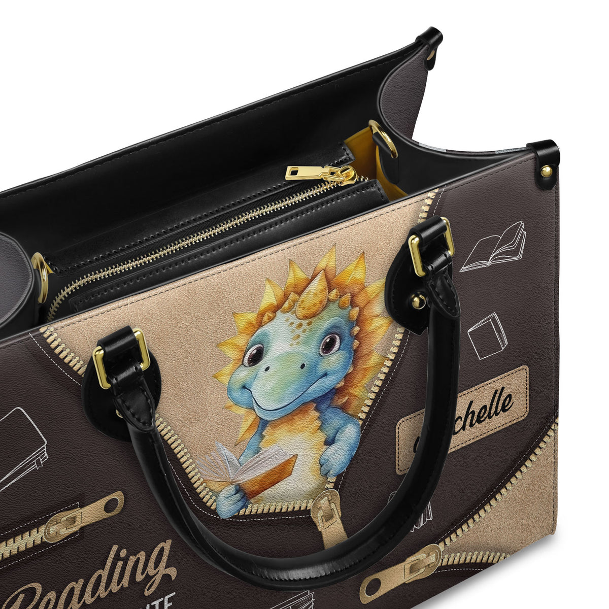 Reading Is My Favorite Sport HHRZ03080525NW Leather Bag