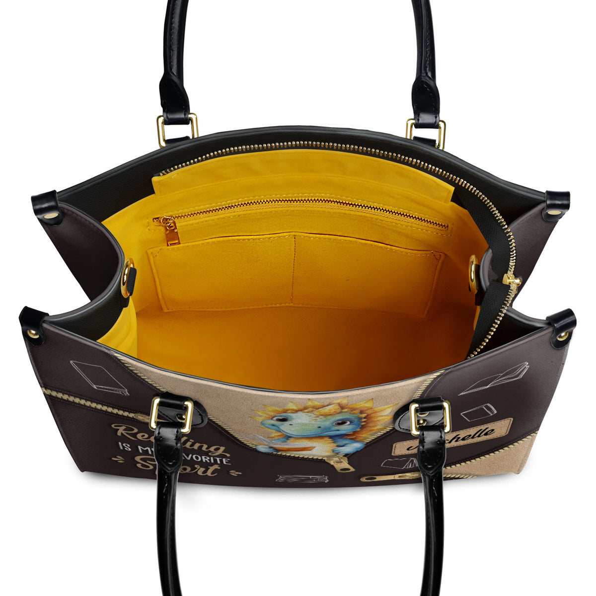 Reading Is My Favorite Sport HHRZ03080525NW Leather Bag