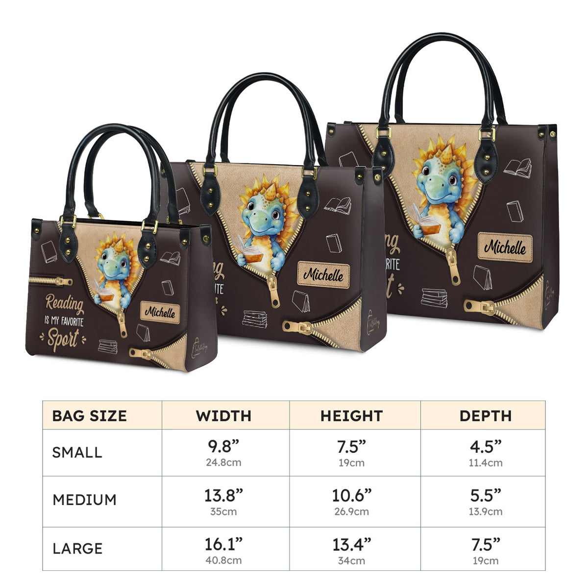 Reading Is My Favorite Sport HHRZ03080525NW Leather Bag