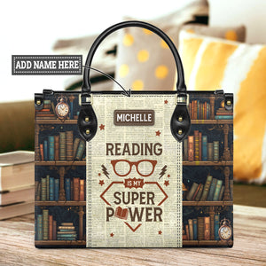 Reading Is My Superpower HTRZ20112276FL Leather Bag