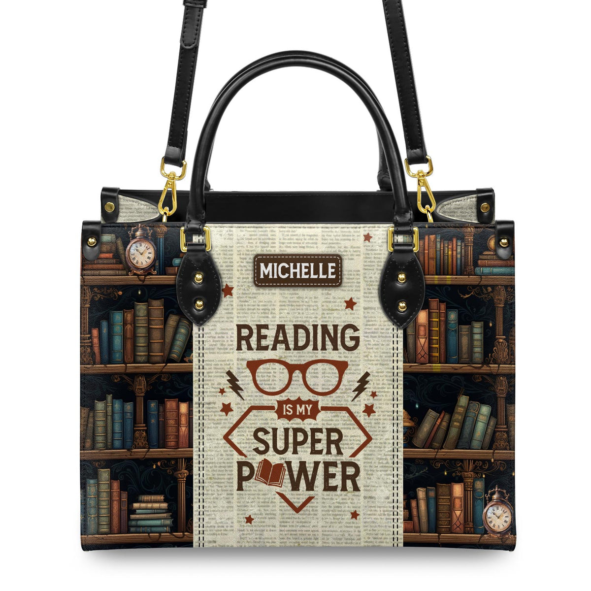 Reading Is My Superpower HTRZ20112276FL Leather Bag