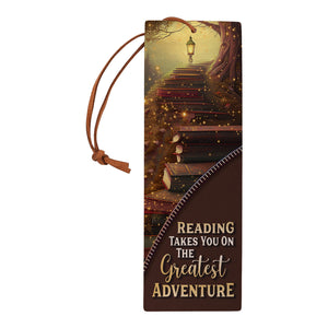 Reading Takes You On The Greatest Adventure HHRZ28117177JY Leather Bookmark