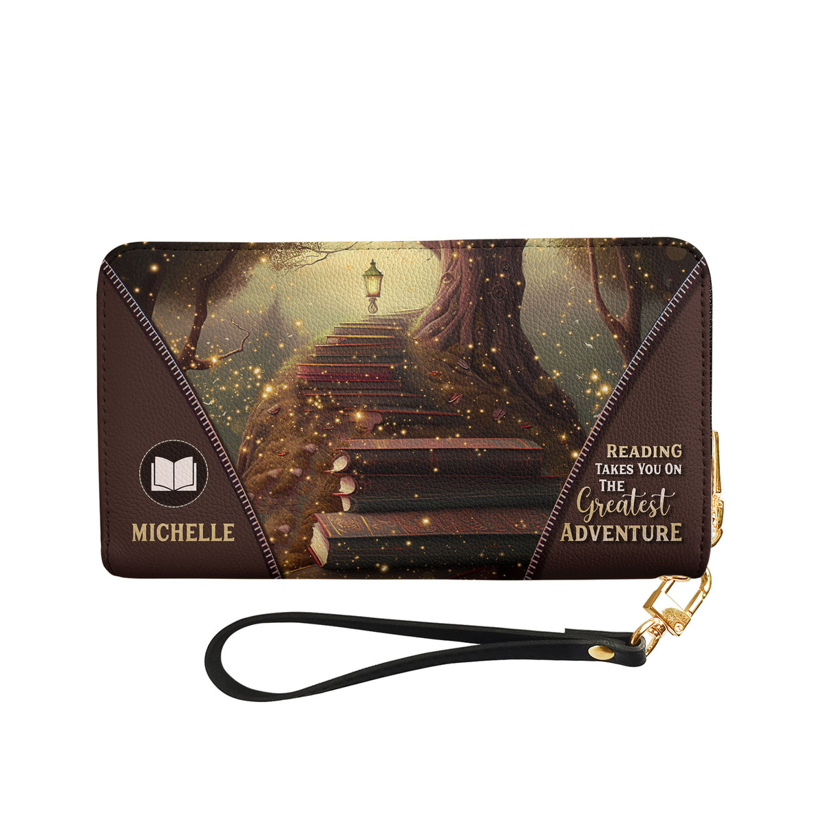 Reading Takes You On The Greatest Adventure HHRZ28117618JC Zip Around Leather Wallet