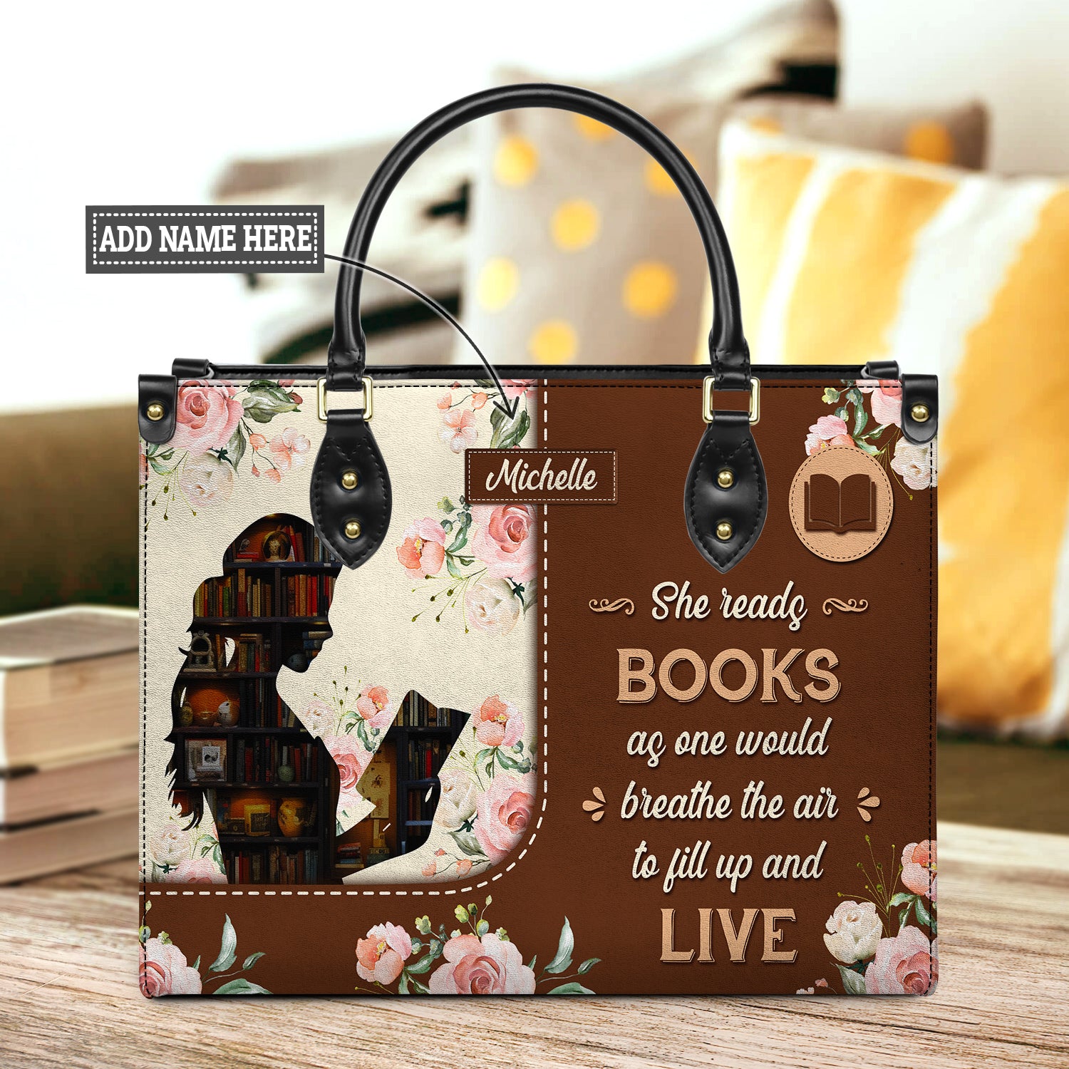 She Reads Books As One Would Breathe The Air To Fill Up And Live HHRZ03083765SS Leather Bag
