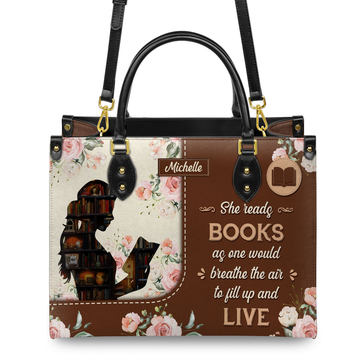 She Reads Books As One Would Breathe The Air To Fill Up And Live HHRZ03083765SS Leather Bag