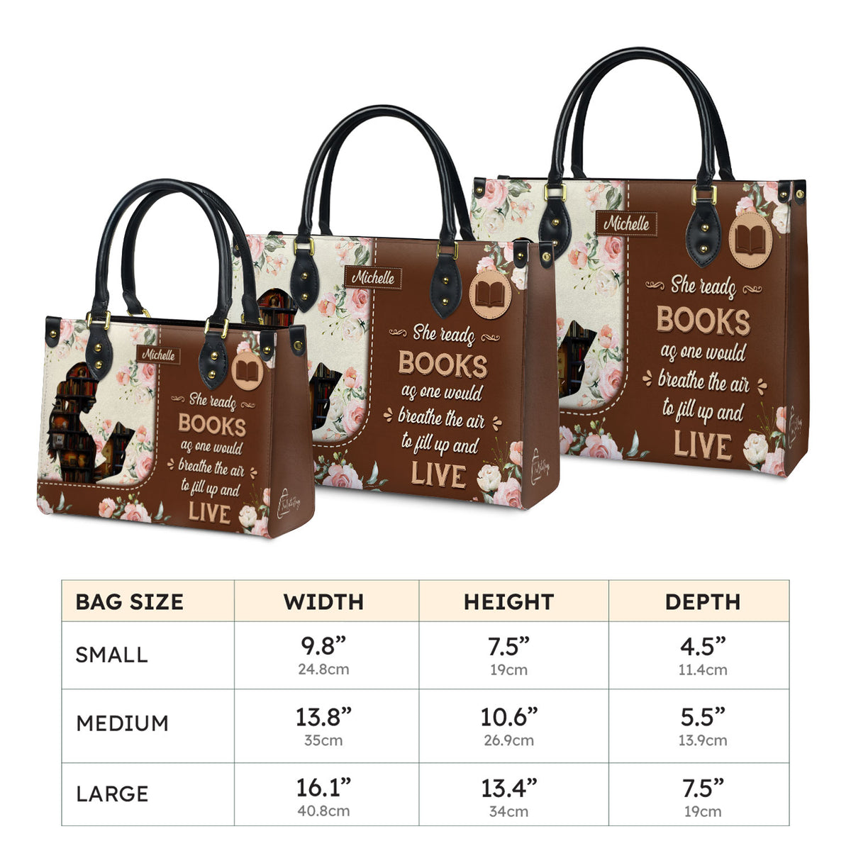 She Reads Books As One Would Breathe The Air To Fill Up And Live HHRZ03083765SS Leather Bag