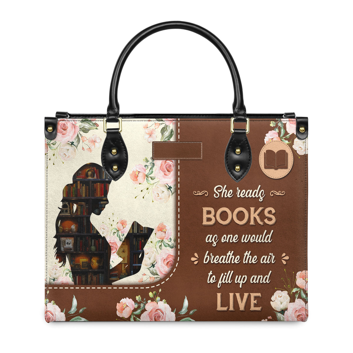 She Reads Books As One Would Breathe The Air To Fill Up And Live HHRZ03083765SS Leather Bag
