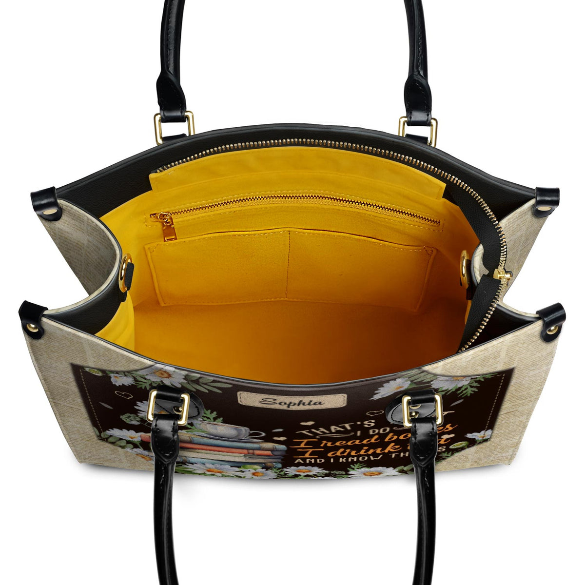 Thats What I Do I Read Books I Drink Tea And I Know Things HTRZ20116242WK Leather Bag