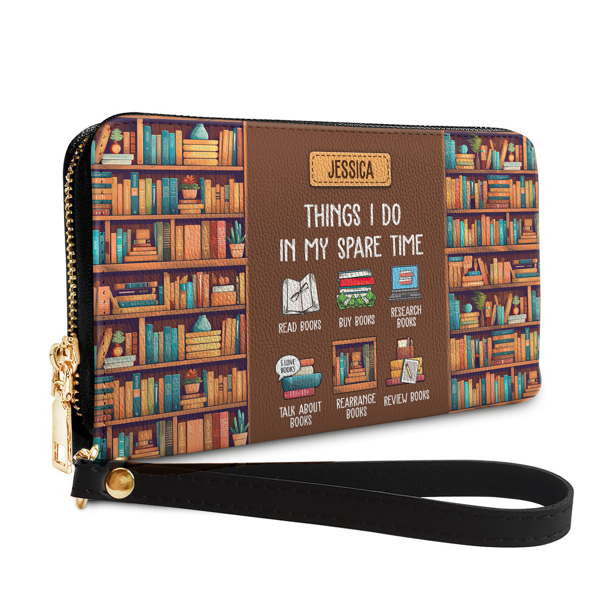 Things I Do In My Spare Time HHRZ17013665PG Zip Around Leather Wallet