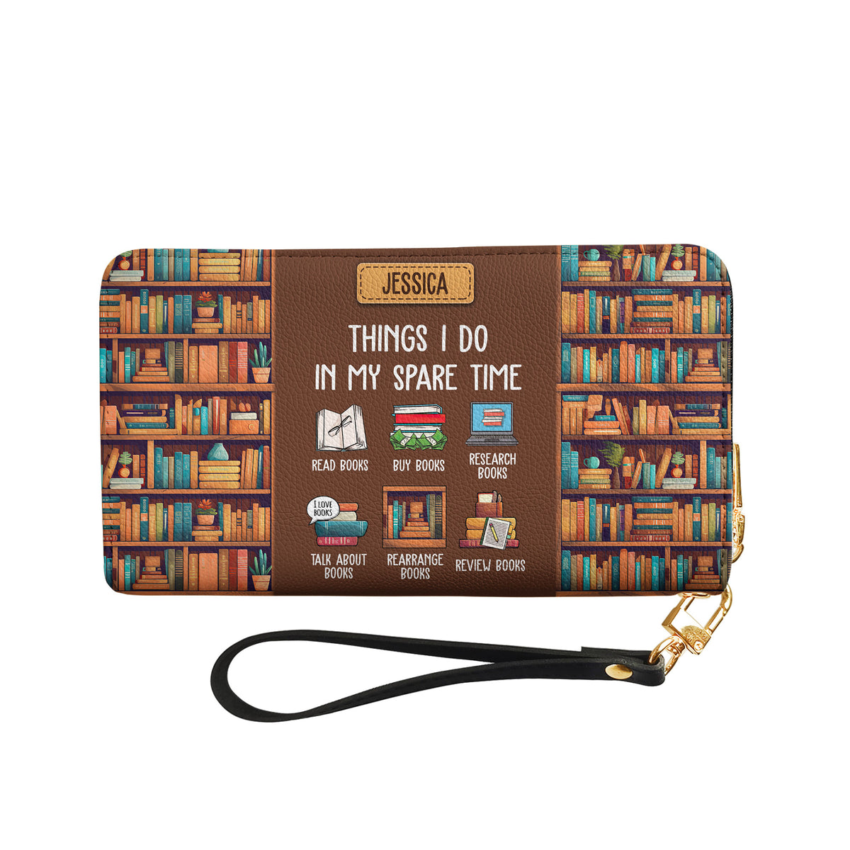 Things I Do In My Spare Time HHRZ17013665PG Zip Around Leather Wallet