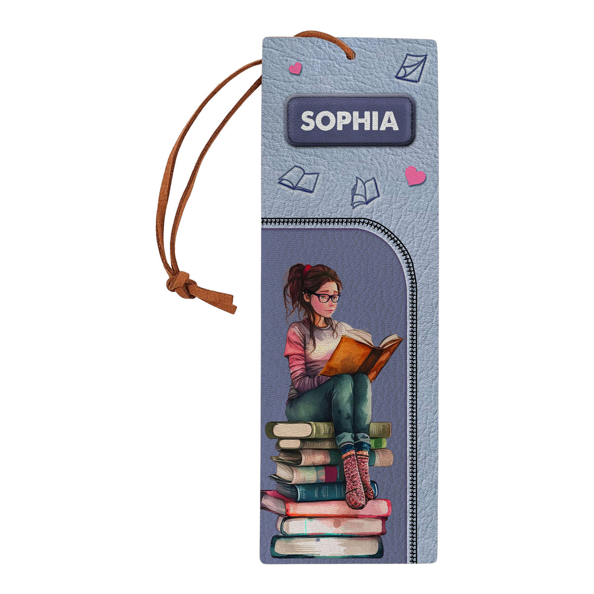 When I Have Had Enough Reality I Just Open A Book HHRZ28118892PM Leather Bookmark